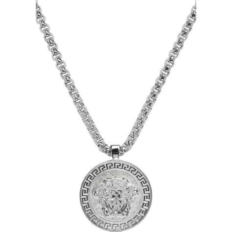 mens silver versace necklace|Versace necklace real.